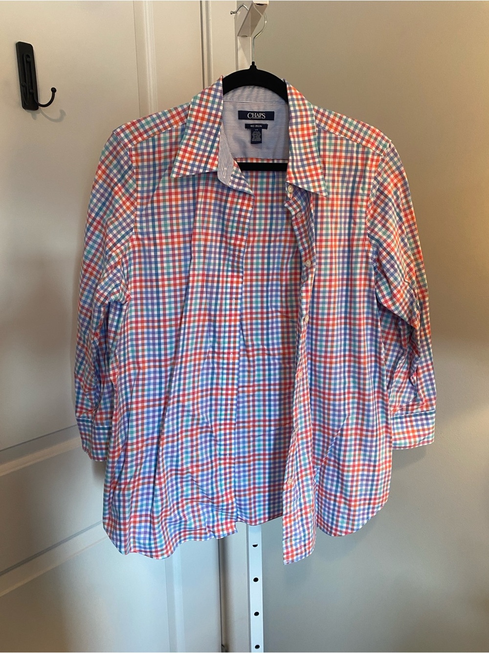 Chaps Men’s Multicolor Gingham Button-Down Shirt L